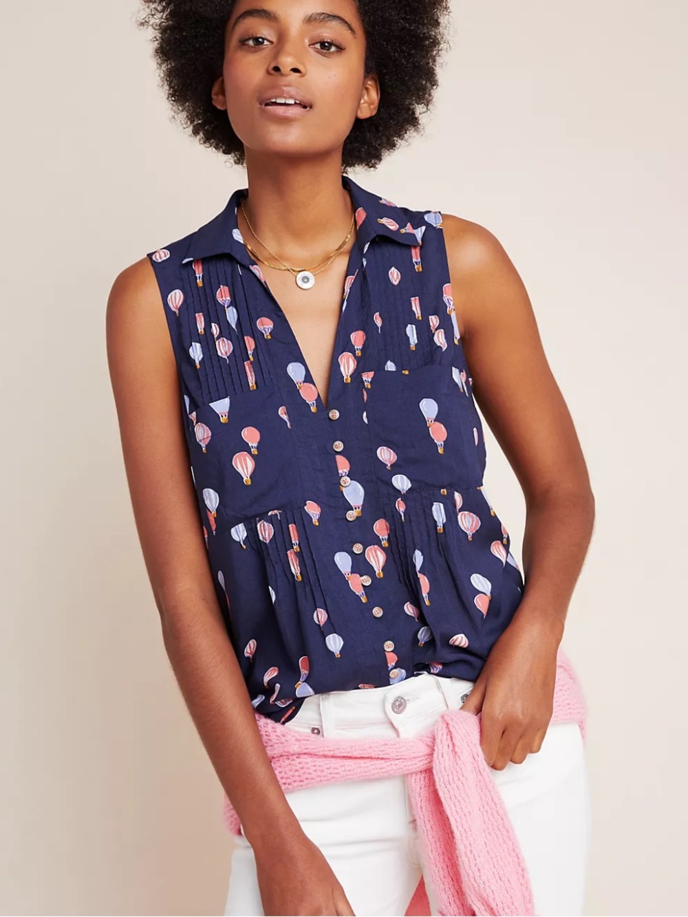 NWOT Anthropologie Maeve Whimsical Pintucked Blouse, XS